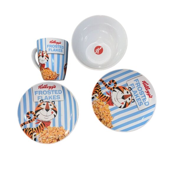 Kelloggs Frosted Flakes Ceramic Plate,Bowl & Mug Set Featuring Tony The Tiger - Picture 2 of 12
